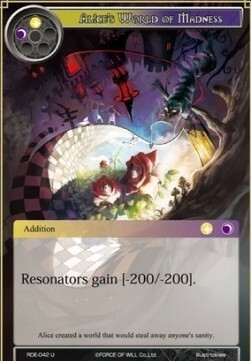 Alice's World of Madness Card Front