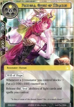 Pandora, Queen of Miracles Card Front