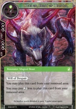 Yggdor, Bestia del Disastro Card Front