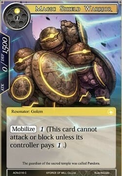 Magic Shield Warrior Card Front