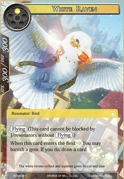 White Raven Card Front