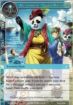 Aquamarine, Panda Diplomat Card Front