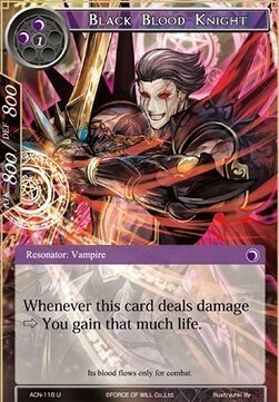Black Blood Knight Card Front