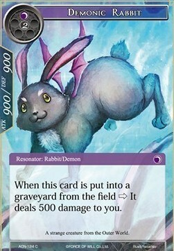 Demonic Rabbit Card Front