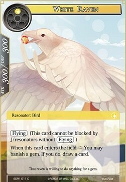 White Raven Card Front