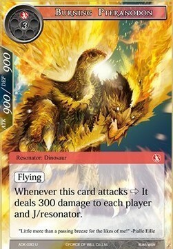 Burning Pteranodon Card Front