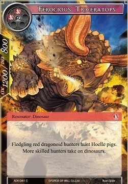 Ferocious Triceratops Card Front
