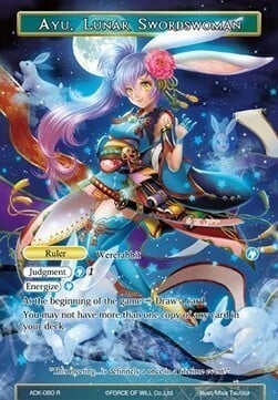 Ayu, Lunar Swordswoman // Ayu, Shaman Swordswoman Card Front