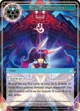 Ayu's Swordstrike Card Front