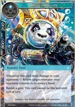 Panda Sommozzatore Card Front