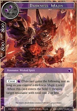 Darkness Majin Card Front