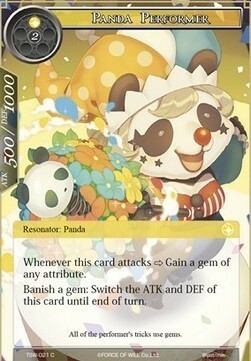Panda Performer Card Front