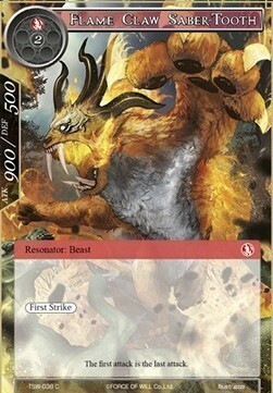 Flame Claw Saber-Tooth Card Front