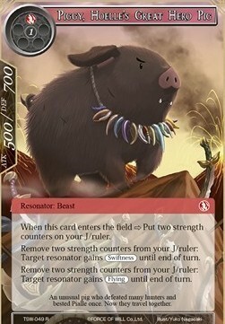 Piggy, Hoelle's Great Hero Pig Card Front