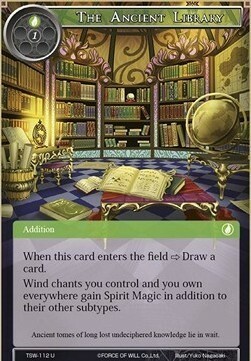 The Ancient Library Card Front