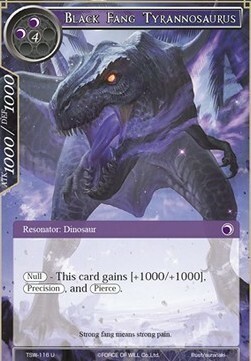 Tirannosauro dalla Zanna Nera Card Front