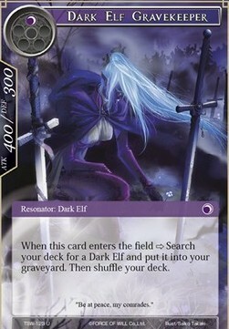 Dark Elf Gravekeeper Card Front