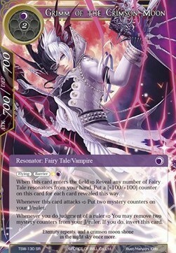Grimm of the Crimson Moon // Grimm, Hope from the Future Card Front