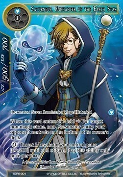 Saturneus, Enchanter of the Earth Star Card Front