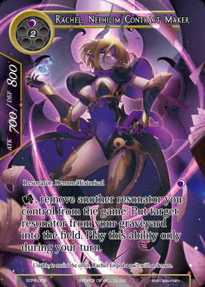 Rachel, Nephilim Contract Maker Card Front