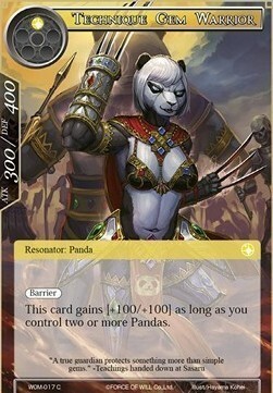 Technique Gem Warrior Card Front