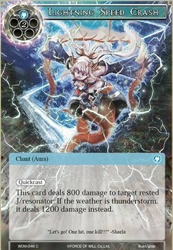 Lightning Speed Crash Card Front