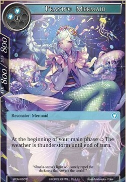 Praying Mermaid Card Front