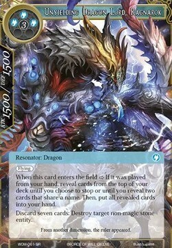 Unyielding Dragon Lord, Ragnarok Card Front