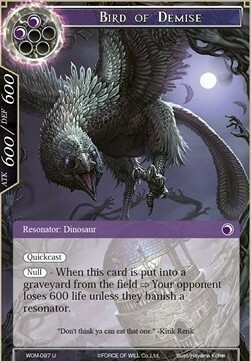 Bird of Demise Card Front