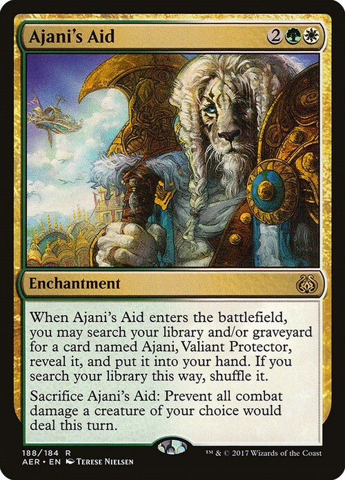 Ajani's Aid Card Front