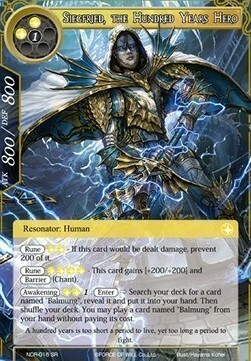 Siegfried, the Hundred Years Hero Card Front