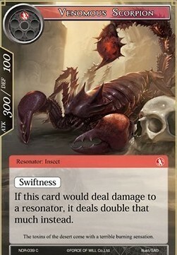 Venomous Scorpion Card Front