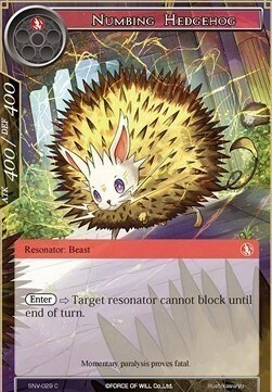 Numbing Hedgehog Card Front