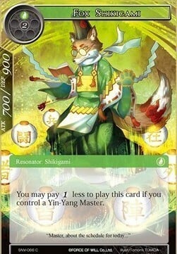 Fox Shikigami Card Front