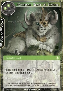 Bestia Guardiana della Natura Card Front