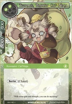 Tsunade, Brawny Cat Ninja Card Front