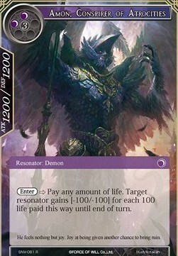 Amon, Conspirer of Atrocities Card Front