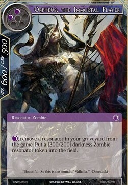 Orfeo, il Suonatore Immortale Card Front
