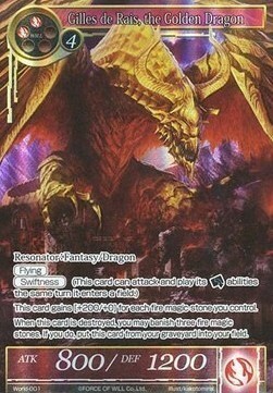 Gilles de Rais, the Golden Dragon Card Front