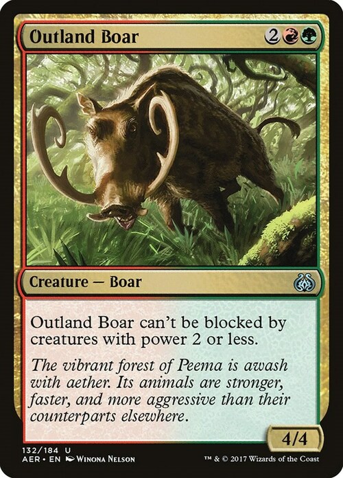 Outland Boar Card Front