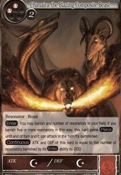 Chimaira, the Blazing Composite Beast Card Front