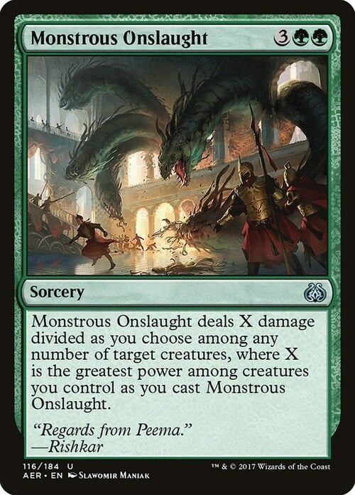Monstrous Onslaught Card Front