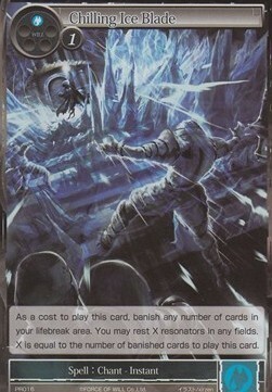 Chilling Ice Blade Card Front