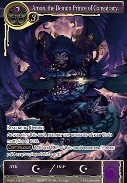 Amon, the Demon Prince of Conspiracy Card Front
