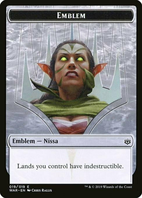 Nissa, Who Shakes the World Emblem Card Front