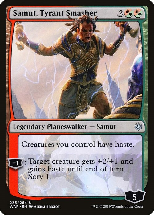 Samut, Distruttrice di Tiranni Card Front