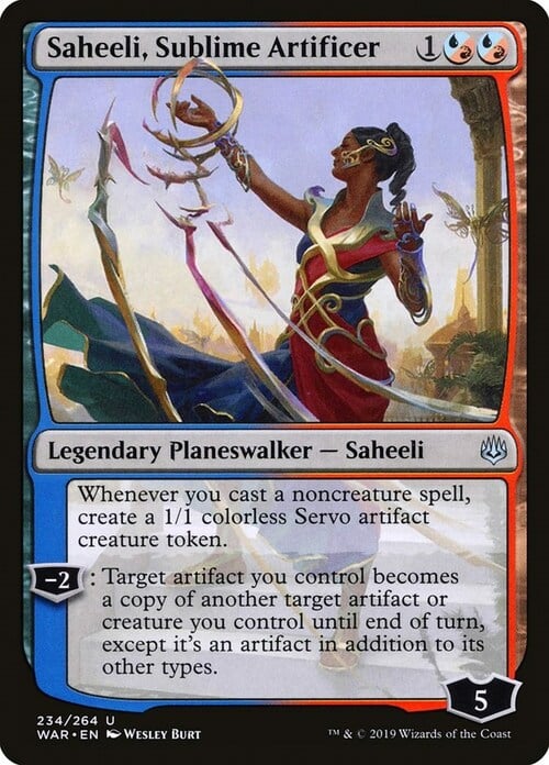 Saheeli, Sublime Artificer Card Front