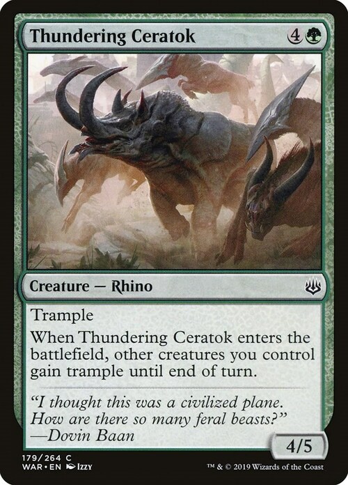 Thundering Ceratok Card Front
