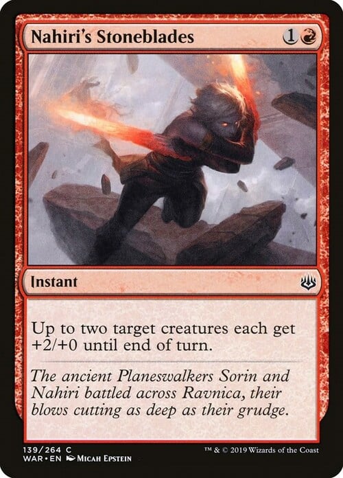 Nahiri's Stoneblades Card Front