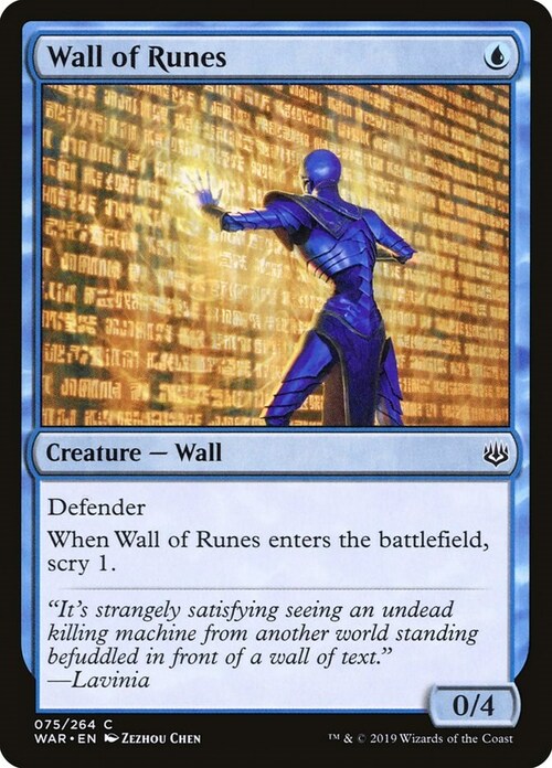 Wall of Runes Card Front